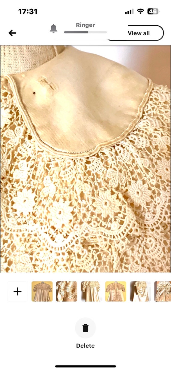 c1900 antique child’s coat, silk and lace. - image 8
