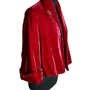 Ladies red evening jacket clearance