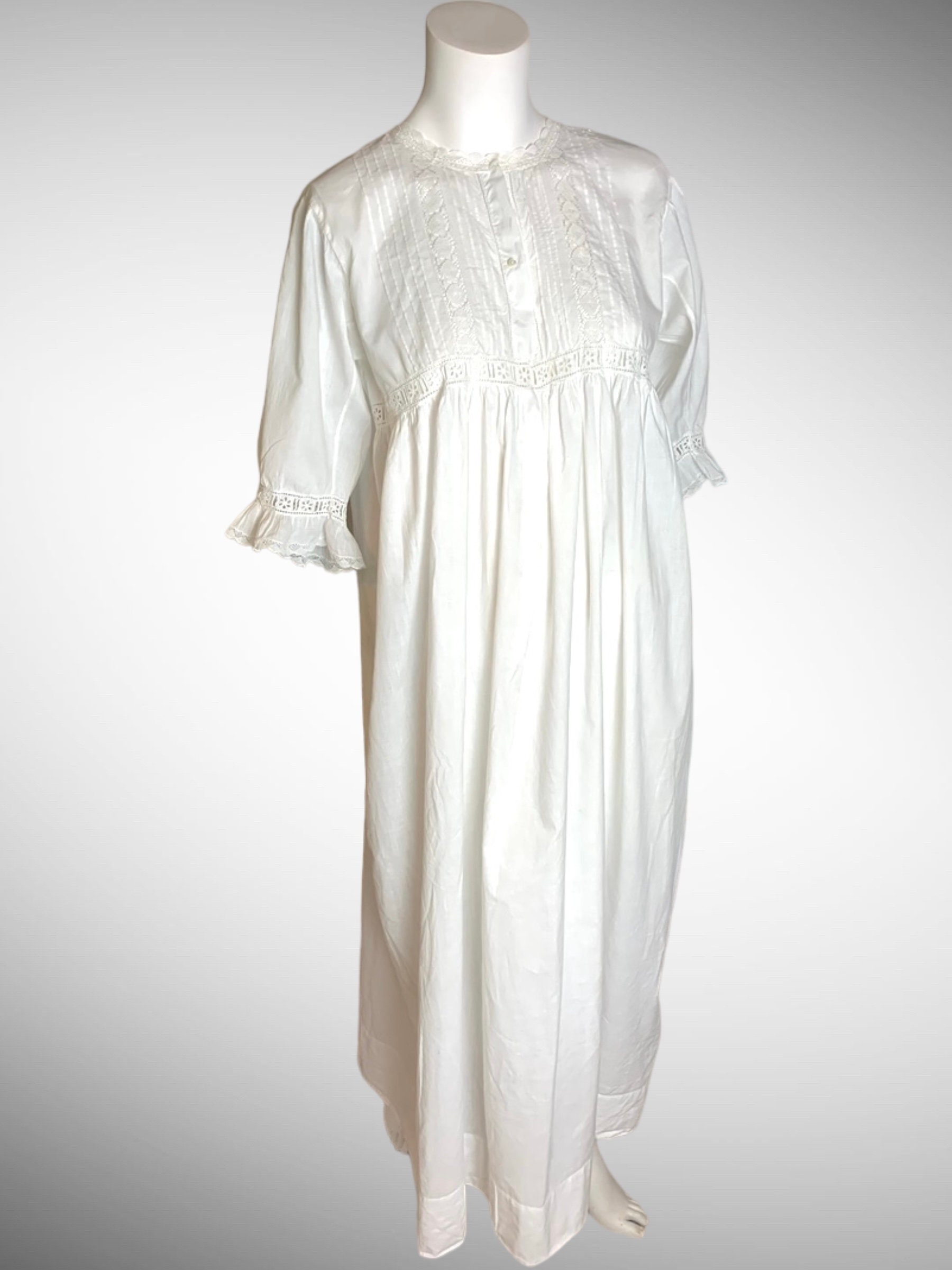 C1900 Finest Hand Stitched Cotton Nightdress