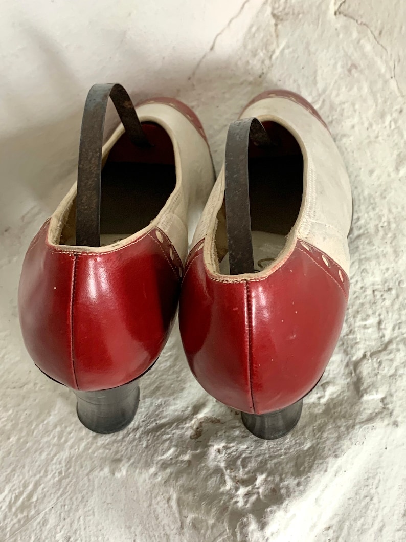 40s Red and white spectator shoes