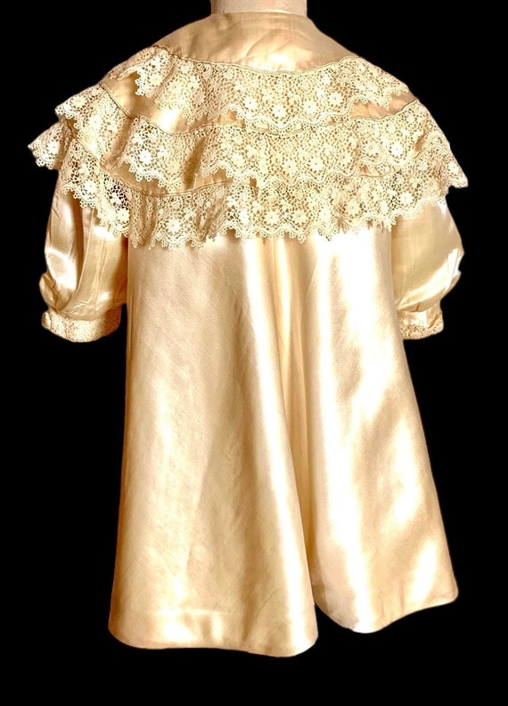 c1900 antique child’s coat, silk and lace. - image 5