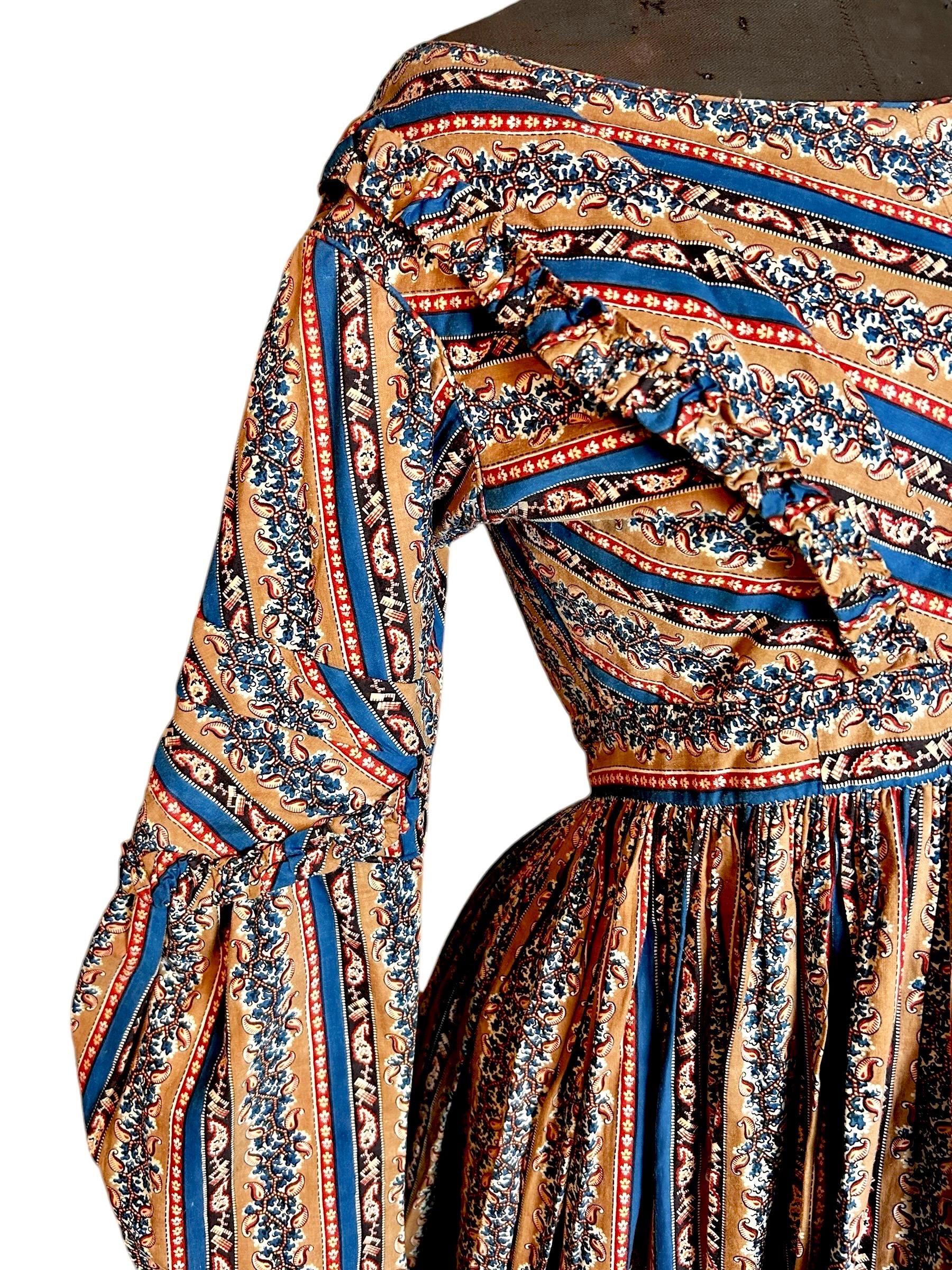 Robe victorienne originale, vers 1840. Qualité musée.