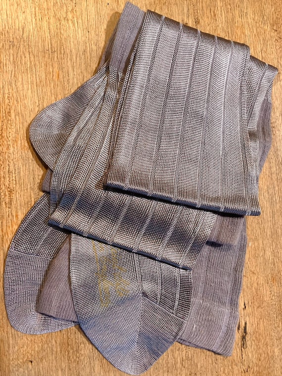 Silver Grey Art Silk 1920s stockings