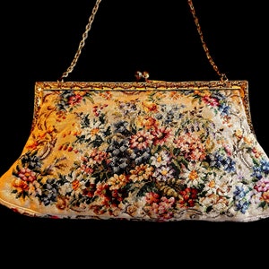 1920s fine petit-point bag. Handmade.