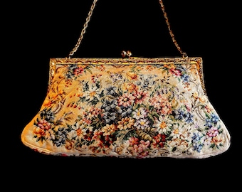 1920s fine petit-point bag. Handmade.