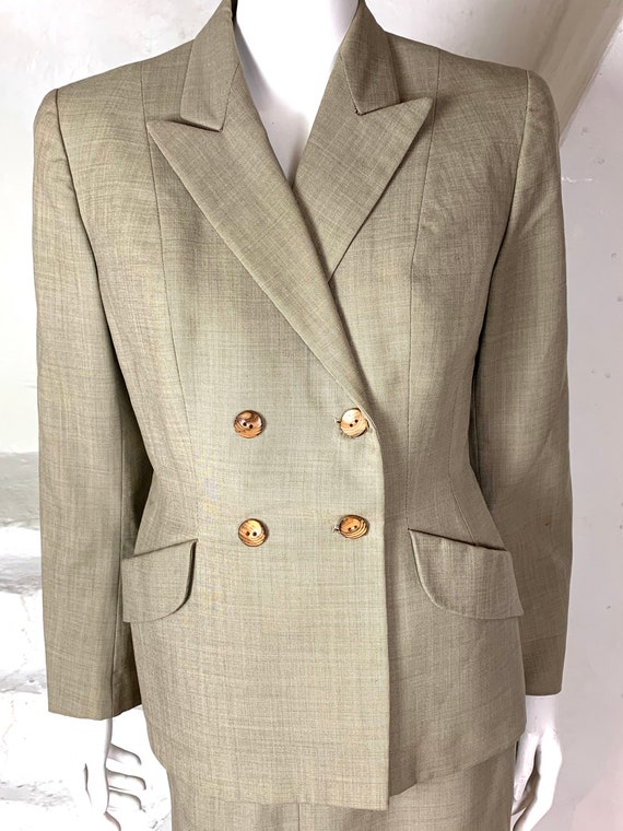 Fine smooth wool 40s style skirt suit