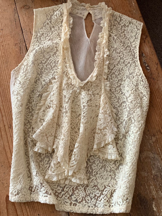 1930s cotton lace modesty blouse