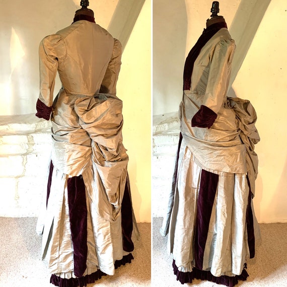 Original c1875/80 bustle dress. Good condition.