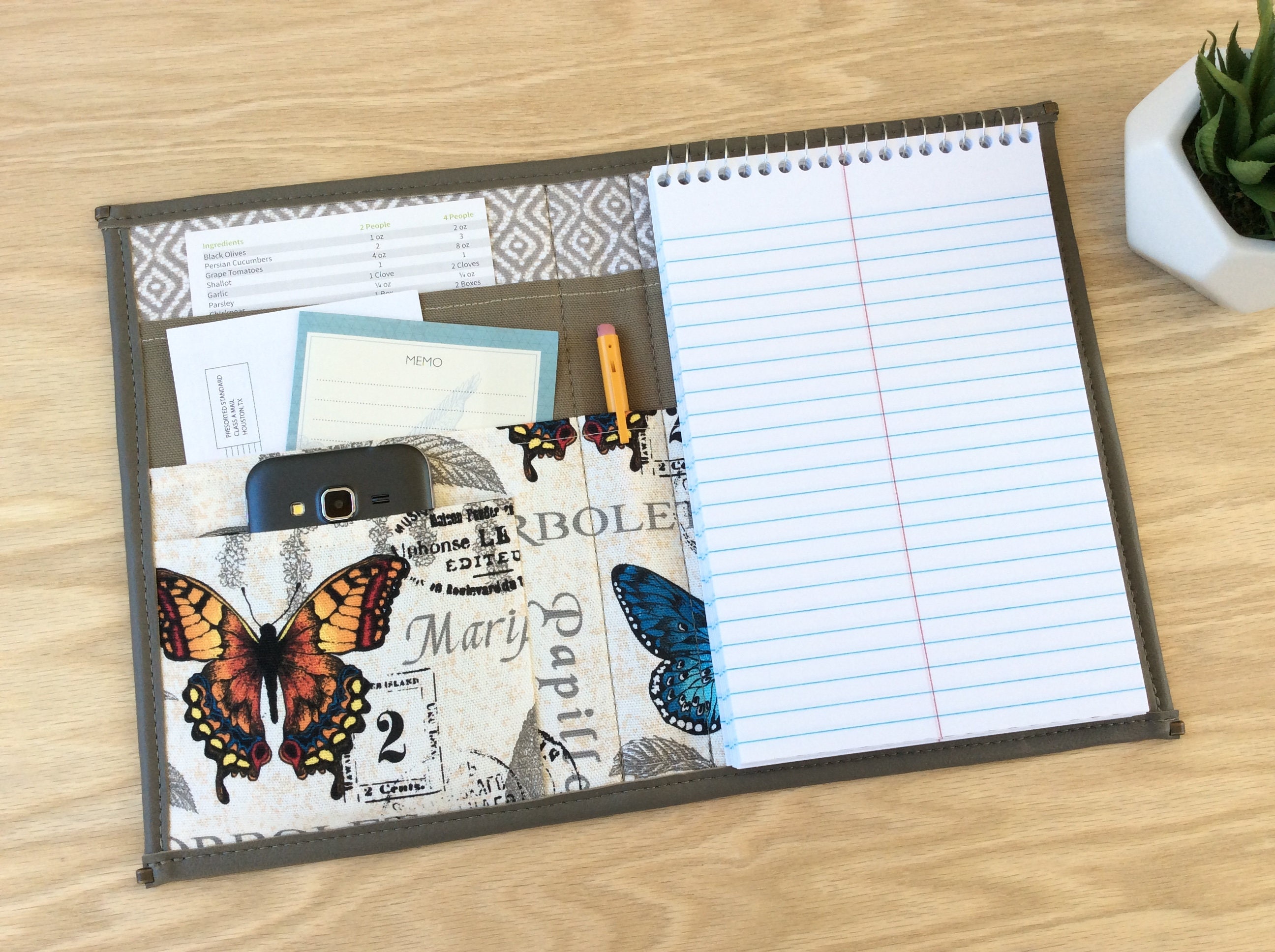 Steno Padfolio Notebook Cover Left Handed Right Handed Etsy