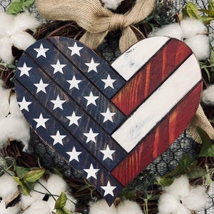 American flag heart