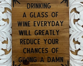 Drinking wine sign