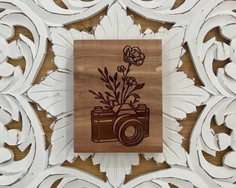 Floral camera decor