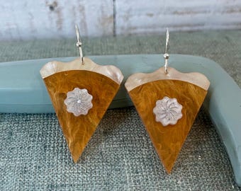 Pumpkin pie Earrings | Fall earrings | Thanksgiving earrings | food earrings