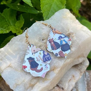 Halloween cat earrings | Acrylic earrings | Halloween earrings