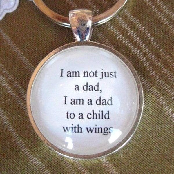 Dad To A Child With Wings Key Ring, miscarriage, dad of an angel, dad of angel baby, child loss gift, child loss, gift for dad, fathers day