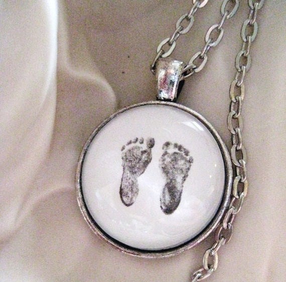 Tiny Feet Necklace Customizable footprints baby memorial Etsy
