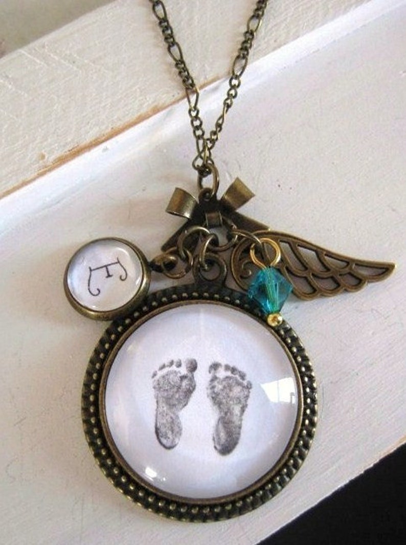 Tiny Feet Necklace Personalized Necklace Miscarriage Etsy