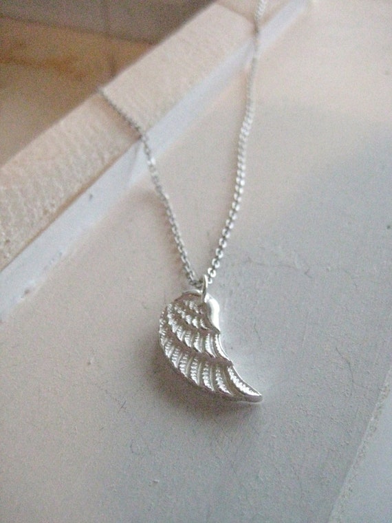 Angel wing necklace miscarriage clearance