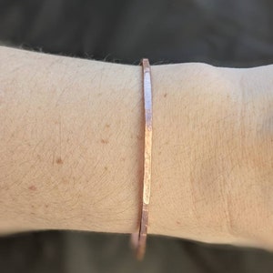 Thin Copper Bangle - Large