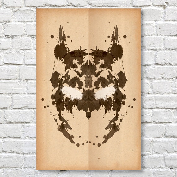 batman rorschach poster dc comics 11 x 17 etsy