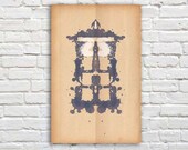 Tardis Rorschach Poster (Doctor Who) - 11" x 17"