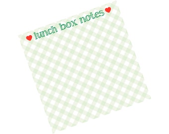 Bloc de notas de la caja de almuerzo verde, lista de tareas pendientes, regalo personalizado, regreso a la escuela
