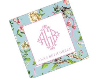 Watercolor Blue Chinoiserie Enclosure Cards Calling Card