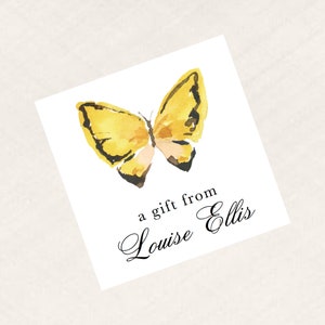 Watercolor Butterfly Enclosure Cards, Gift Tags, or Stickers
