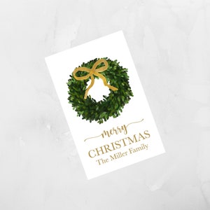 Watercolor Christmas Enclosure Card, Christmas Tag, Christmas Sticker Customized Christmas Tag Personalized Christmas Enclosure Card