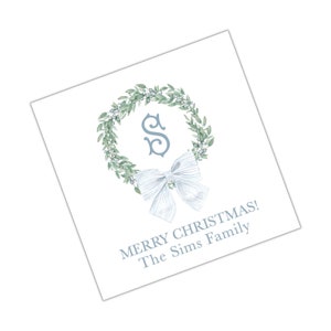 Aquarel kerstbehuizing kaart, kerst tag, kerst sticker aangepaste kerst tag gepersonaliseerde kerst behuizing kaart