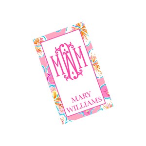 Watercolor Floral Personalized Laminated Luggage Tags, Beach Bag Tags, Diaper Bag, Car Seat Tags, Bogg Bag Tags