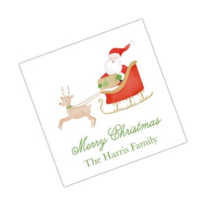 Watercolor Christmas Enclosure Card, Christmas Tag, Christmas Sticker Customized Christmas Tag Personalized Christmas Enclosure Card