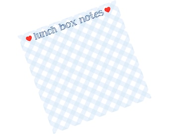 Bloc de notas de la caja de almuerzo azul, lista de tareas pendientes, regalo personalizado, regreso a la escuela
