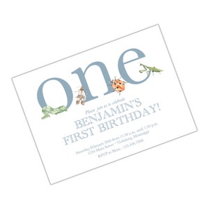 Watercolor Bug Invitation Bugs Birthday Party Invitation