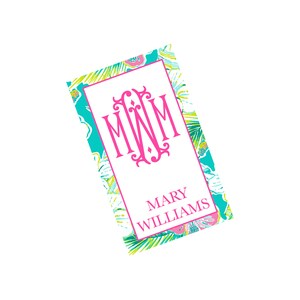Watercolor Floral Personalized Laminated Luggage Tags, Beach Bag Tags, Diaper Bag, Car Seat Tags, Bogg Bag Tags