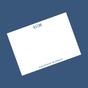 Marine Notecard personalisiertes Briefpapier-Anfangsmonogramm-Briefpapier