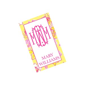 Watercolor Floral Personalized Laminated Luggage Tags, Beach Bag Tags, Diaper Bag, Car Seat Tags, Bogg Bag Tags