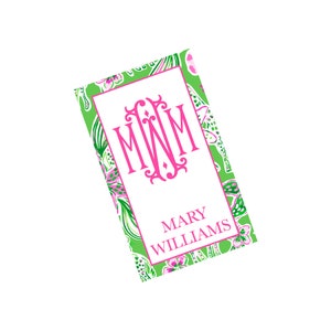 Watercolor Floral Personalized Laminated Luggage Tags, Beach Bag Tags, Diaper Bag, Car Seat Tags, Bogg Bag Tags