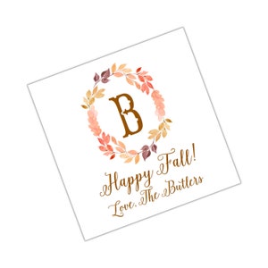 Watercolor Fall Tag Halloween Tag Thanksgiving Tag Pumpkin Tag Personalized Tag