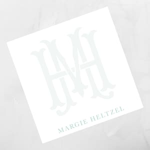 Interlocking Monogram Personalized Note Pad, To Do List, Monogrammed Gift, Personalized Gift