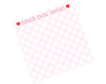 Bloc de notas de pink Lunch Box, lista de tareas pendientes, regalo personalizado, regreso a la escuela