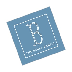 Einschluss Karte, Visitenkarte, Familie Monogramm, Geschenkanhänger, personalisierte Anhänger, Braut Geschenk, Dusche Geschenk, Monogramm Karte, Gastgeber Geschenk