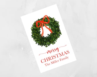 水彩クリスマスエンクロージャーカード、クリスマスタグ、クリスマスステッカーカスタマイズされたクリスマスタグパーソナライズされたクリスマスエンクロージャーカード