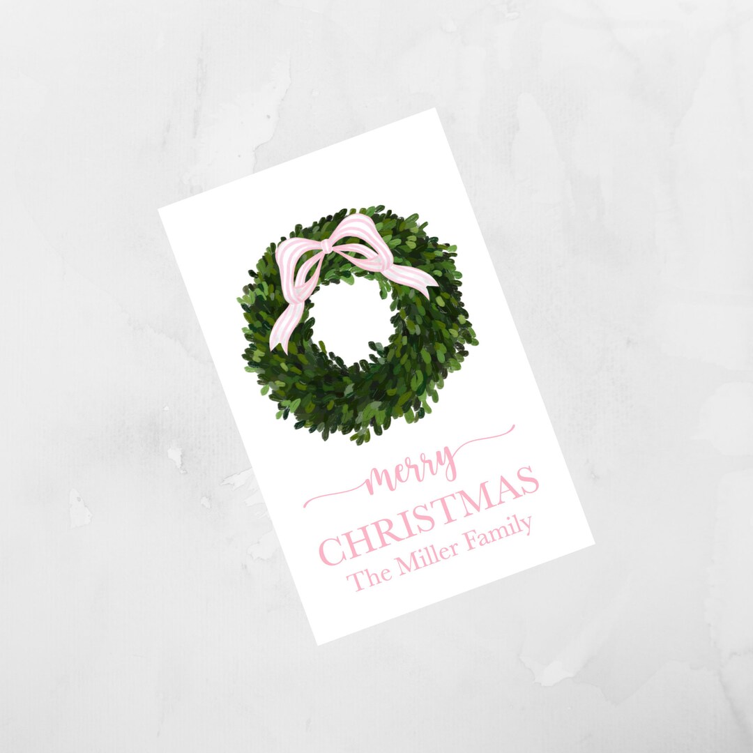 Watercolor Christmas Enclosure Card, Christmas Tag, Christmas Sticker