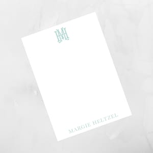 Interlocking Monogram Note Pad, To Do List, Monogrammed Gift, Personalized Gift