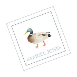Watercolor Duck Mallard Enclosure Cards, Gift Tags, or Stickers