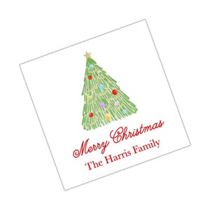 Watercolor Christmas Enclosure Card, Christmas Tag, Christmas Sticker Customized Christmas Tag Personalized Christmas Enclosure Card