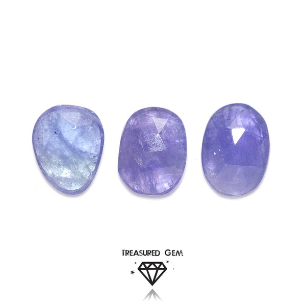 Cabochon sciolti Tanzanite Rose Cut Brillante Blu Colore Forma Libera Set