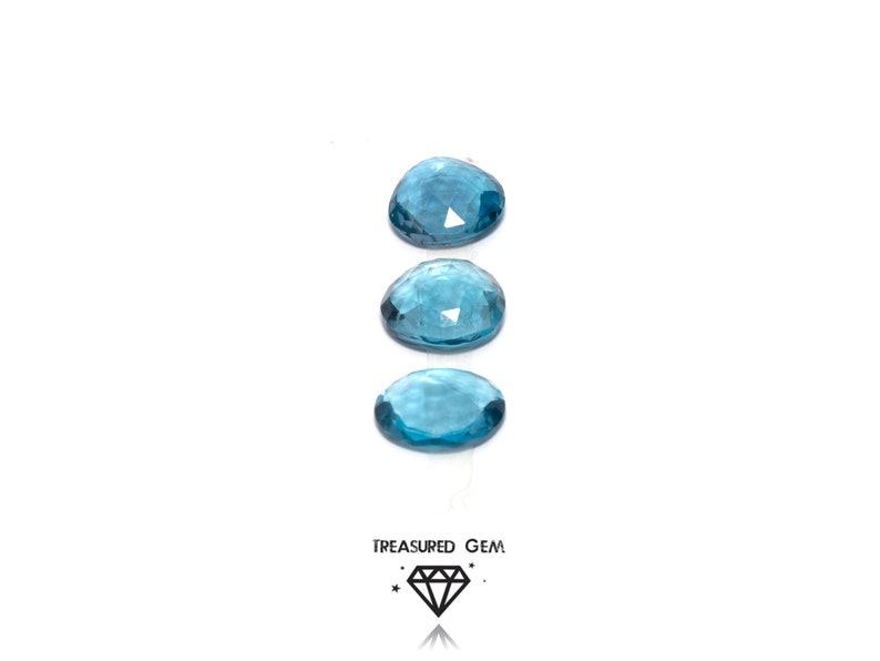 London Blue Topaz Rose Cut Loose Cabochons Vibrant Blue Colour and Freeform Shapes