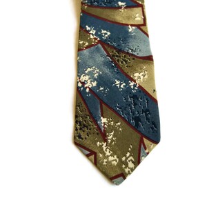 Vintage Christian Dior Necktie All Silk Fabric Woven in Italy Made in USA 1970s Tie Designer Gift for Men Retro Men&#39;s